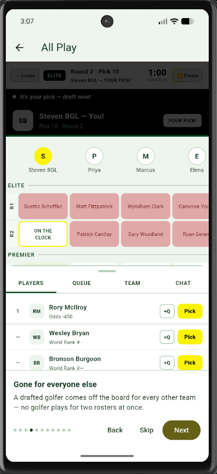 DRAFT AGAINST THE WHOLE LEAGUE. 2
