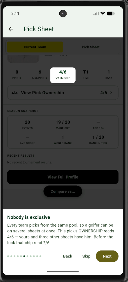 EVERY TOURNAMENT SCORES. 1