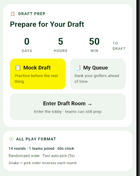 All Play draft prep